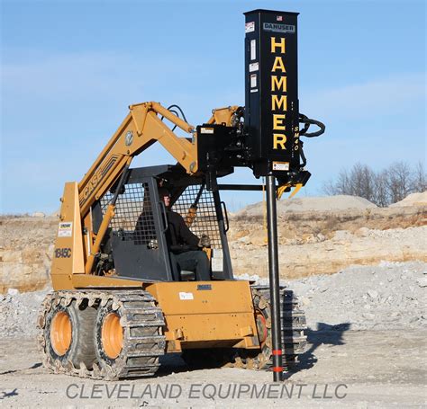 skid steer hammer post driver|danuser hammer post.